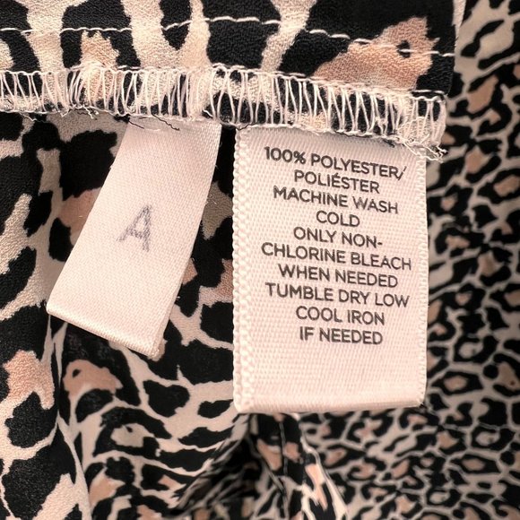 Ann Taylor Loft Animal Print Leopard Button Up Blouse Shirt size XS Round Neck - Picture 6 of 6